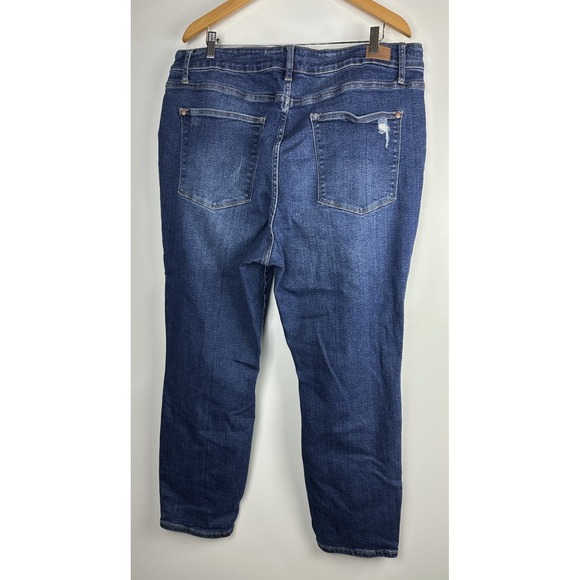 Judy Blue High Rise Destroyed Distressed Boyfriend Jeans Women's Plus Size 22W - Picture 8 of 11